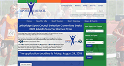 Desktop Screenshot of lethbridgesportcouncil.ca